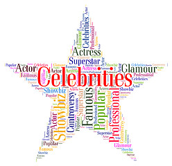 Image showing Celebrities Star Means Notorious Renowned And Celebrity