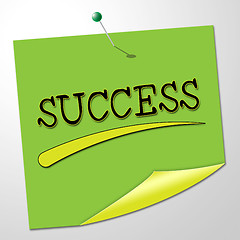 Image showing Success Sign Represents Prevail Placard And Winning