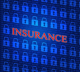 Image showing Online Insurance Represents World Wide Web And Indemnity
