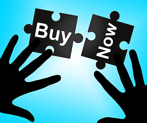 Image showing Buy Now Means At This Time And Buyer