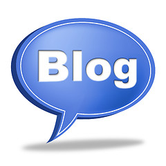 Image showing Blog Message Means World Wide Web And Blogging