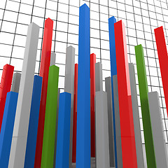 Image showing Graph Report Represents Finance Graphic And Diagram