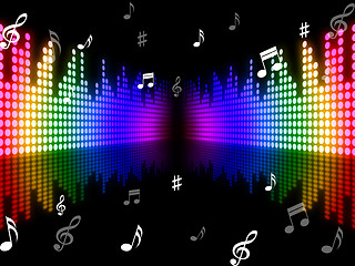 Image showing Background Music Means Sound Track And Melody
