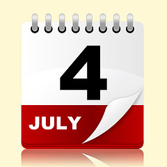 Image showing Fourth July Represents Planning Reminder And Month