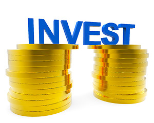 Image showing Invest Money Indicates Finance Investor And Roi