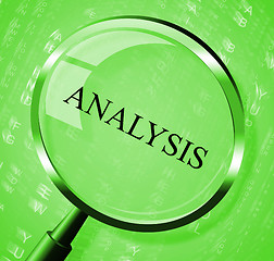 Image showing Analysis Magnifier Represents Data Analytics And Analyse