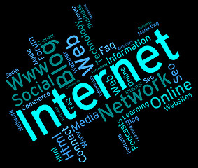 Image showing Internet Word Shows World Wide Web And Www