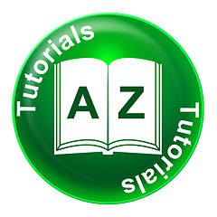 Image showing Tutorials Badge Represents Tuition Development And Learned