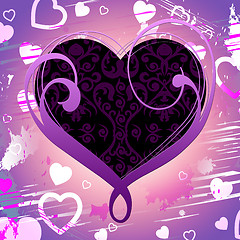 Image showing Background Heart Shows Design Hearts And Template