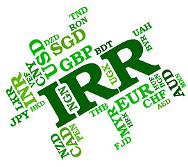 Image showing Irr Currency Means Iran Rial And Broker