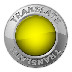 Image showing Translate Button Means Vocabulary Language And Multi-Lingual