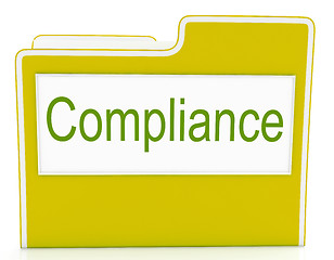 Image showing File Compliance Means Agree To And Rules