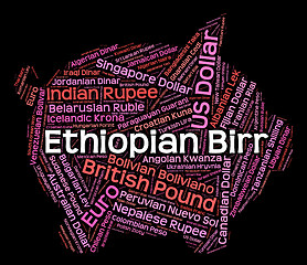 Image showing Ethiopian Birr Indicates Currency Exchange And Coinage