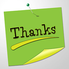 Image showing Thanks Message Represents Thankful Appreciate And Communicate