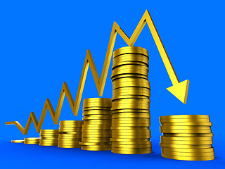 Image showing Business Recession Represents Money Commercial And Trade