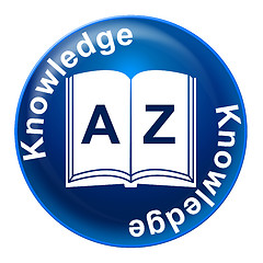 Image showing Knowledge Badge Means Educate Proficiency And Educating