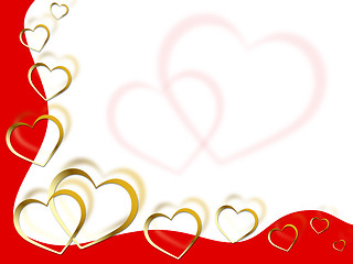 Image showing Hearts Background Means Shows Partner Romance And Red\r