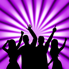 Image showing Party Dancing Means Disco Music And Celebration