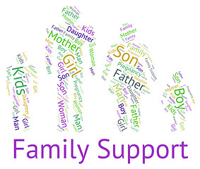Image showing Family Support Represents Blood Relation And Advice
