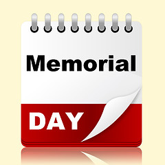 Image showing Memorial Day Indicates America Patriotism And Appointment