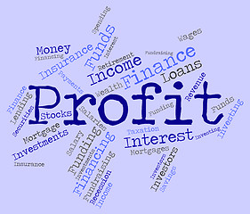 Image showing Profit Word Indicates Wordcloud Growth And Earning