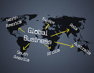 Image showing Global Business Shows Planet Globalize And Corporate