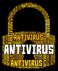 Image showing Antivirus Lock Represents Word Infection And Spyware