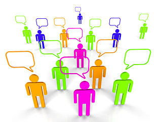 Image showing People Communicating Represents Network Server And Communication