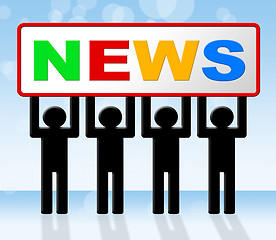 Image showing News Media Represents Headlines Radios And Medium