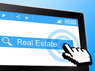 Image showing Real Estate Indicates On The Market And Web