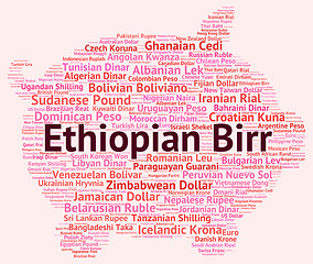 Image showing Ethiopian Birr Represents Foreign Currency And Etb