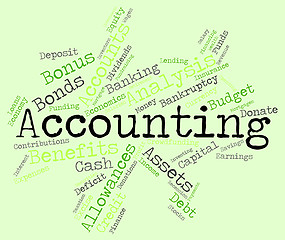 Image showing Accounting Words Indicates Balancing The Books And Accountant