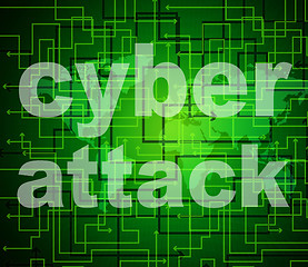 Image showing Cyber Attack Indicates World Wide Web And Crime