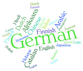 Image showing German Language Means Word Words And Text