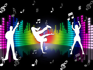 Image showing Music Dancing Represents Sound Track And Dance