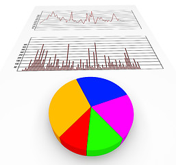 Image showing Graph Report Shows Investment Forecast And Business