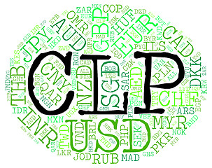 Image showing Clp Currency Shows Chilean Pesos And Broker