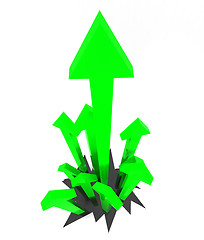 Image showing Arrows Up Represents Gain Rising And Smash