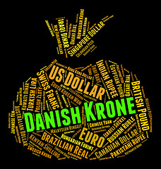 Image showing Danish Krone Represents Currency Exchange And Banknotes