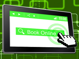 Image showing Book Online Shows World Wide Web And Booked