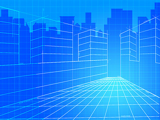 Image showing City Background Means Commercial Backgrounds And Corporation