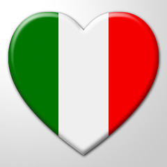 Image showing Italy Heart Indicates Valentines Day And Europe