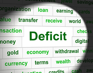 Image showing Debts Deficit Means Financial Obligation And Arrears