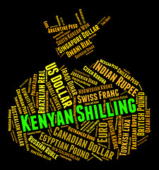 Image showing Kenyan Shilling Represents Foreign Currency And Forex