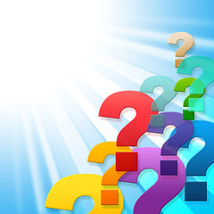 Image showing Question Marks Indicates Frequently Asked Questions And Asking