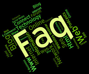 Image showing Faq Word Represents Frequently Asked Questions And Answer