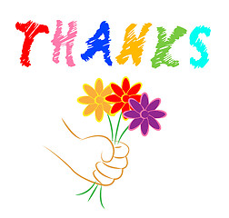 Image showing Thanks Flowers Shows Blooming You And Florist