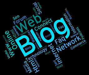 Image showing Blog Word Indicates Website Words And Weblog