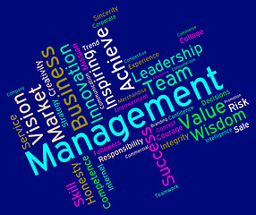 Image showing Management Words Represents Boss Company And Wordcloud