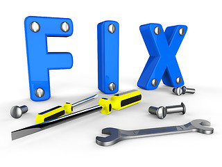 Image showing Fix Word Means Mends Mend And Maintenance